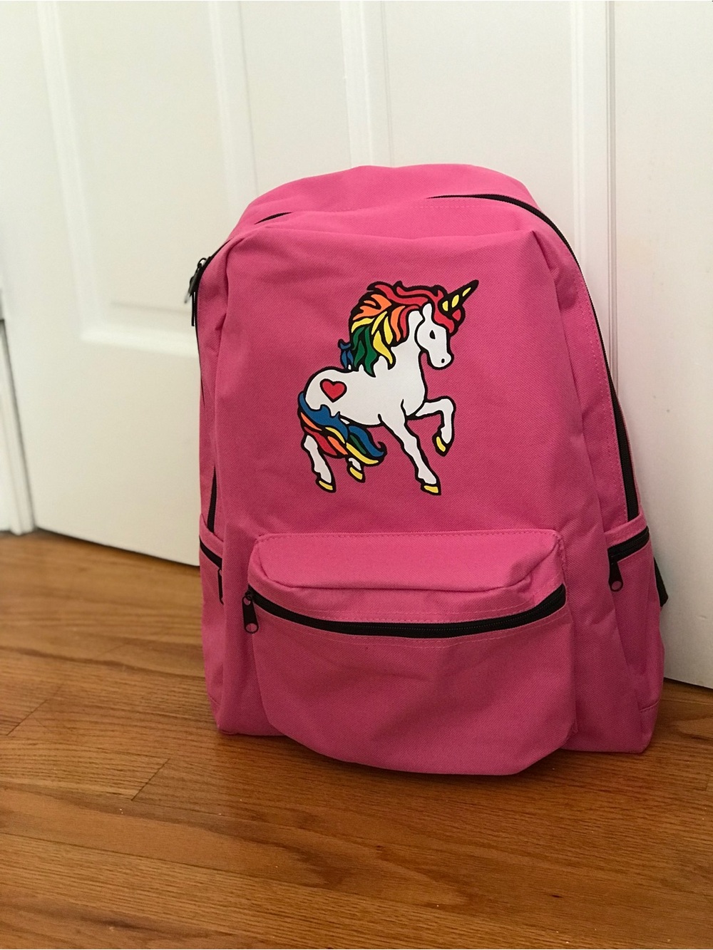 Girls Pink Unicorn Print Backpack - Kids Accessories